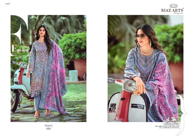 Musafir Vol 9 By Riaz Arts Printed Karachi Cotton Dress Material Wholesale Shop In Surat
